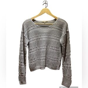 Grey crochet sweater